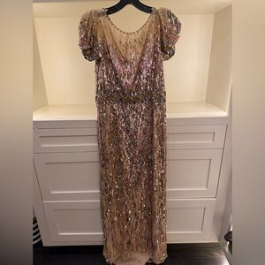 Jenny Packham Sequin Embellished Gown